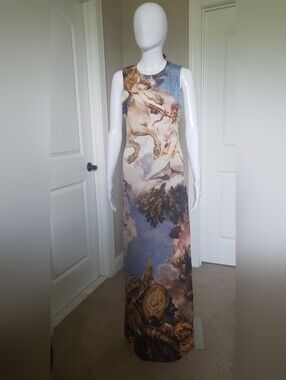 myrtice embellished cut out maxi dress Alice + Olivia Myrtice Crystal Embellished Cutout Pleated White Maxi Dress  Sz 10